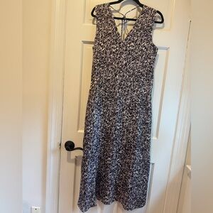 Everlane THE SATIN V-NECK MAXI DRESS in Splatter